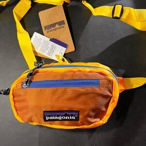 Patagonia Orange and Blue Belt Bag